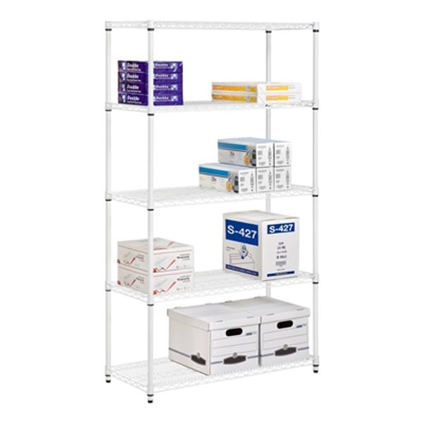 Honey Can Do White 5-Tier Heavy Duty Adjustable Shelving Unit