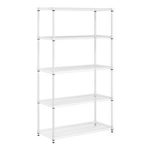 Honey Can Do White 5-Tier Heavy Duty Adjustable Shelving Unit