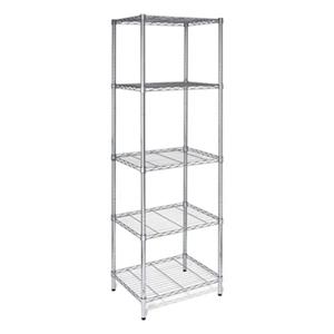 Honey Can Do Chrome 5- Tier Heavy Duty Adjustable Storage Shelving Unit