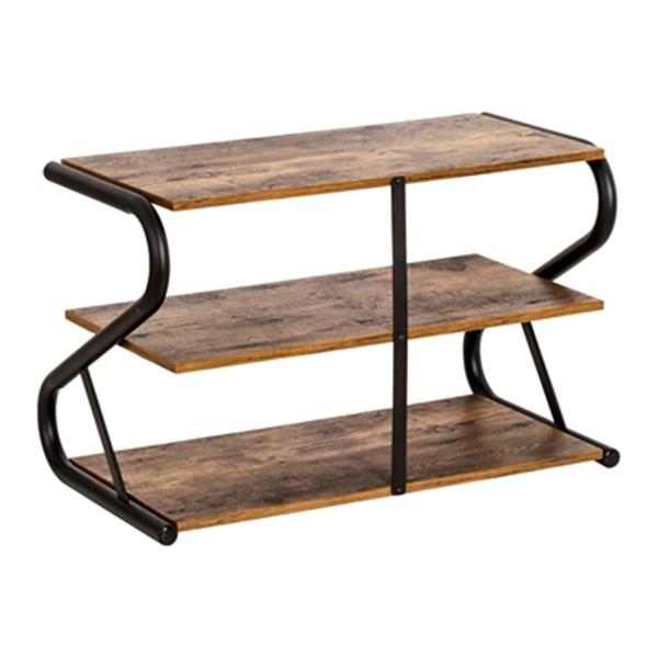 Honey Can Do 16in Rustic ZFrame 3Level Shoe Rack SHO08157 RONA