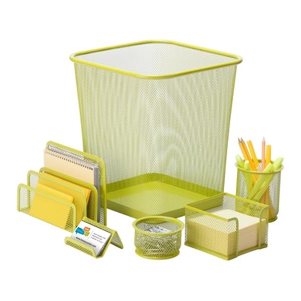 Honey Can Do 6 Pc Lime Green Mesh Desk Set Ofc 04882 Rona