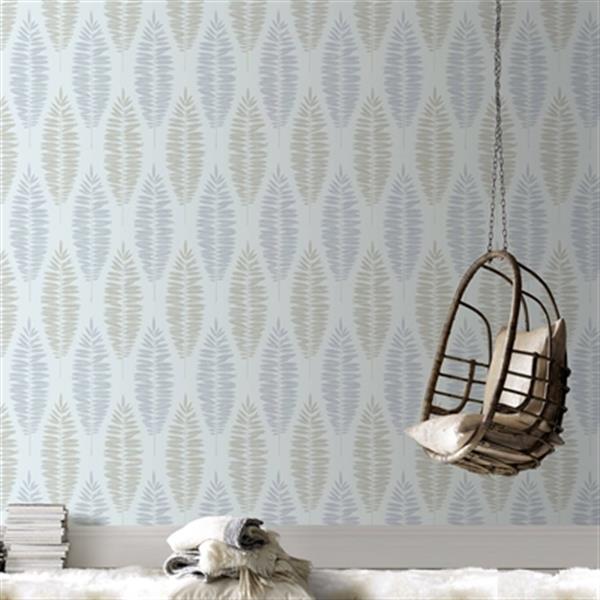 Graham & Brown Vermeil Lucia 56 sq ft Duck Egg Unpasted Wallpaper