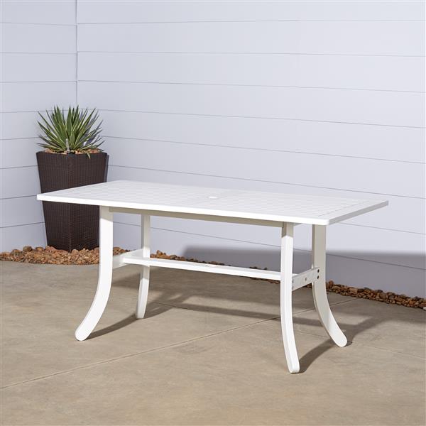 Vifah V13 Atlantic Rectangular Outdoor Dining Table-V1337
