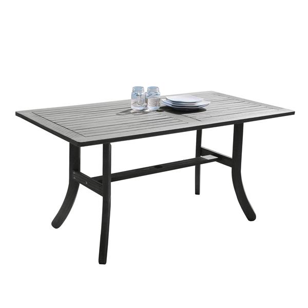 Vifah Renaissance Dining Table 59 in x 29 in Wood Gray V1300 RONA