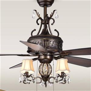 Warehouse of Tiffany Firtha 52-in Bronze 3-Light Ceiling Fan