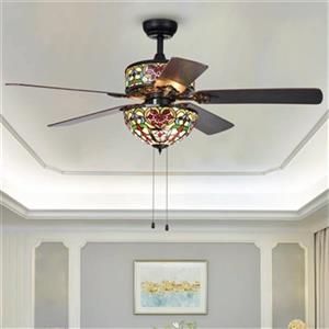 Warehouse of Tiffany Ransoe 52-in Black 6-Light Ceiling Fan