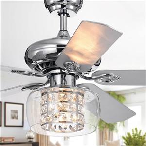 Warehouse of Tiffany Cayten 52-in Chrome Ceiling Fan
