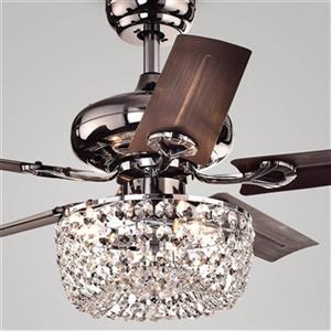 Warehouse of Tiffany Angel 3-Light Ceiling Fan - Satin Brown