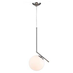 Design Living 7.8-in Satin Nickel Globe Mini Pendant Light