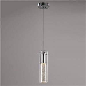 Design Living 4.7-in Glass Cylinder LED Mini Pendant Light