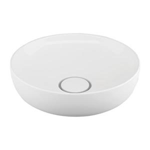 WS Bath Collections Vision White Ceramic Round Vessel Sink