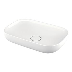 WS Bath Collections Vision 23.80-in x 15.90-in White Ceramic Rectangular Vessel Sink