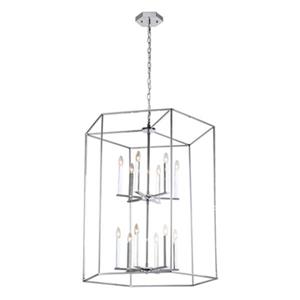 Artcraft Lighting Modern Elegance 31.5-in Chrome 12-Light Chandelier