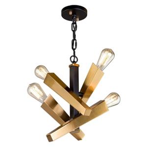 Artcraft Lighting Olympia 10-in Black/Satin Brass 4-Light Chandelier