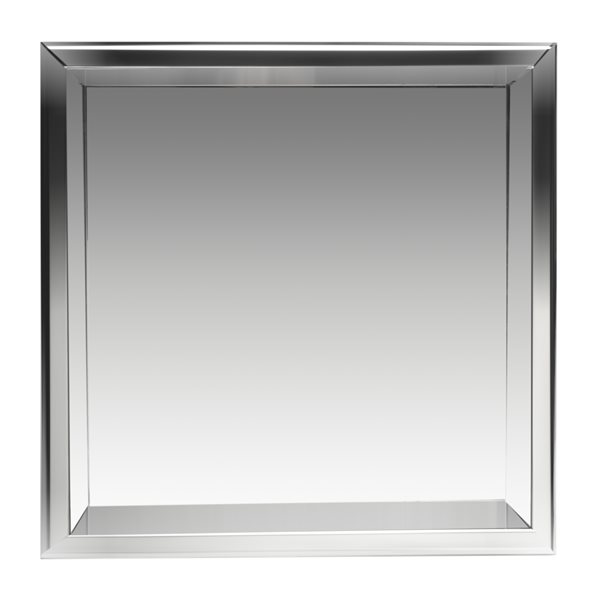 ALFI brand 16-in x 16-in Stainless Steel Square Single Shelf Bath Shower Niche