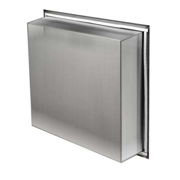 ALFI brand 16-in x 16-in Stainless Steel Square Single Shelf Bath Shower Niche