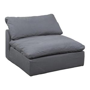 Sunset Trading Cloud Puff Gray Performance Fabric Slipcover for Sofa Sectional Modular Chair