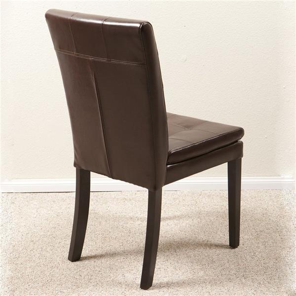 Best Selling Home Decor Set of 2 Crayton Chocolate Brown Side Chairs
