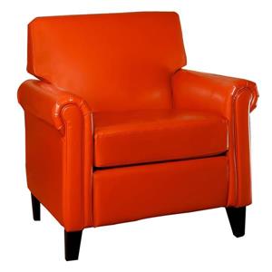 Fauteuil club Lennox de Home Decor, Orange brûlé