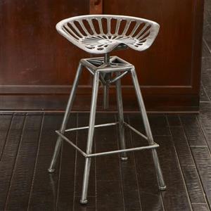 Best Selling Home Decor Chapman Silver with black wash Adjustable Stool