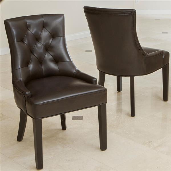 2 Hayden Brown Side Chairs 238459, Best Leather Chairs