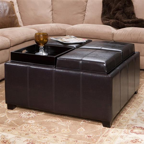 Coffee Table With Four Storage Ottomans / 30 Beautiful Ottoman Coffee