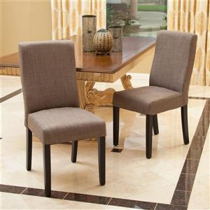 Best Selling Home Decor Set of 2 Corbin Taupe Side Chairs