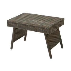 Table d'appoint pour le patio, Brun, 15.75