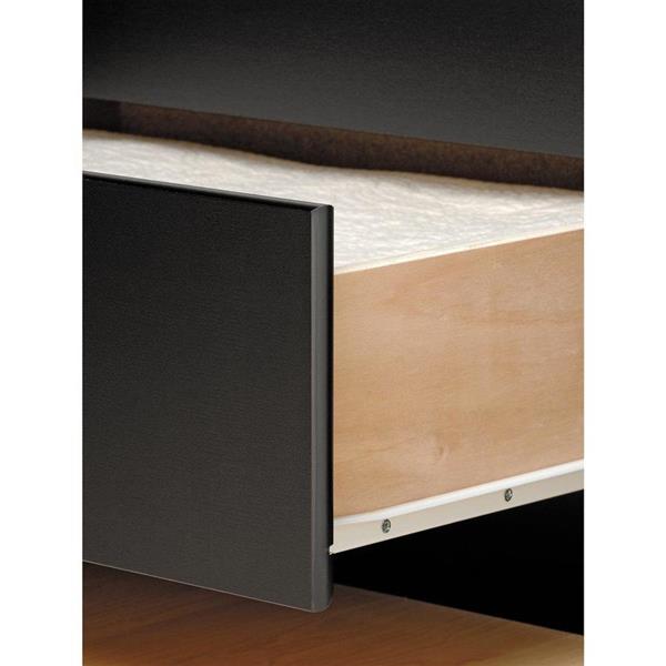 Prepac Coal Harbor Black Full Platform Bed with Storage