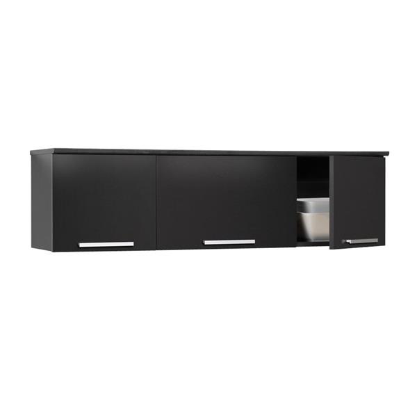 Prepac Coal Harbor Black 3-Shelf Office Cabinet