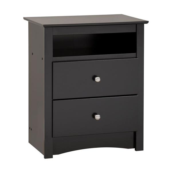 Prepac Black Nightstand