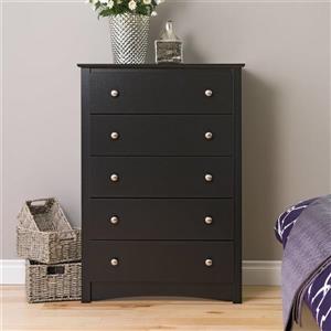 Prepac Sonoma Black 5-Drawer Chest