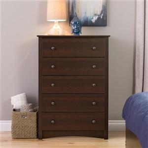 Prepac Fremont Espresso 5-Drawer Chest