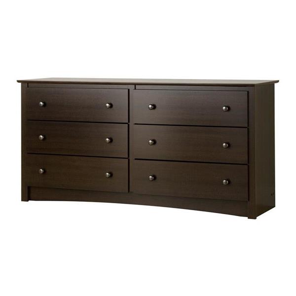 Prepac Fremont Espresso 6 Drawer Dresser Edc 6330 K Rona