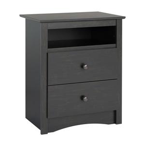 Prepac Riverdale Washed Black Nightstand