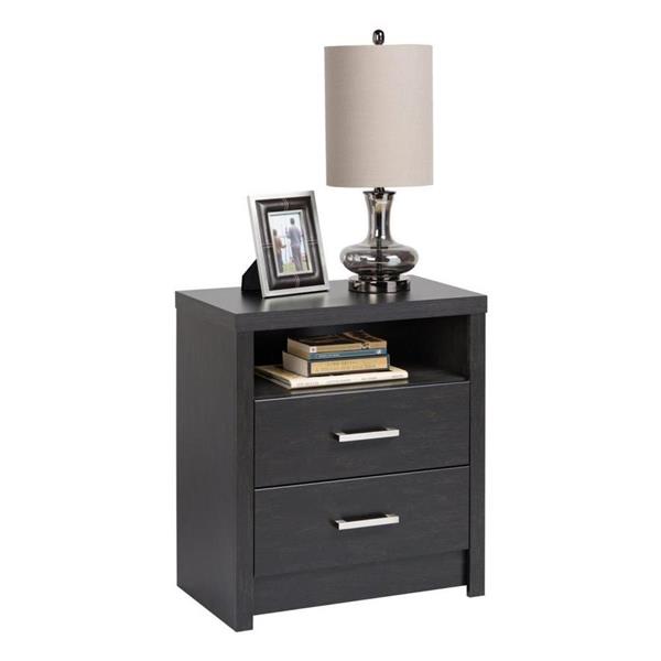 Prepac District Washed Ebony Nightstand