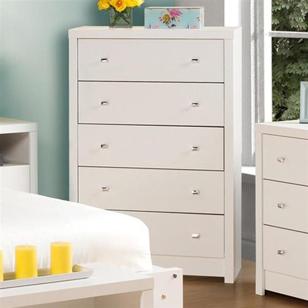 Prepac Furniture Calla 5-Drawer White Chest