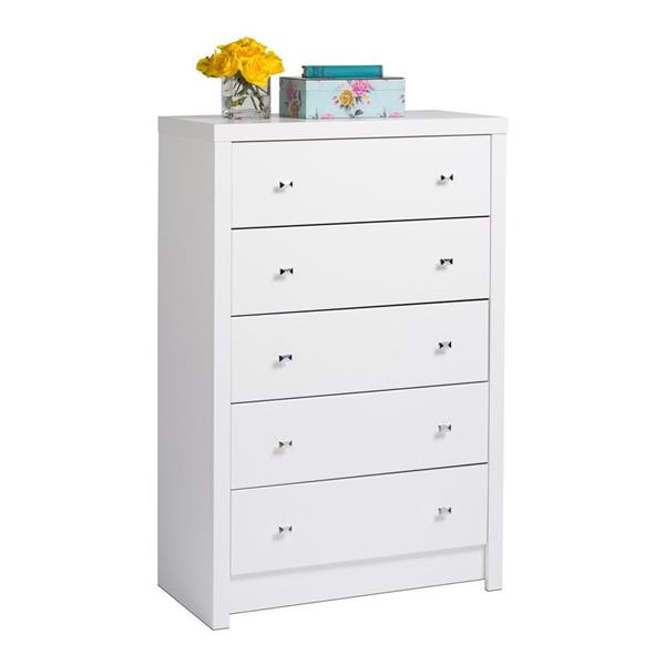 Prepac Furniture Calla 5-Drawer White Chest