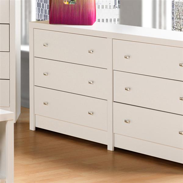 Prepac Calla 6-Drawer Dresser - 15.25-in x 88-in x 58.5-in - White  WDBR-0560-1