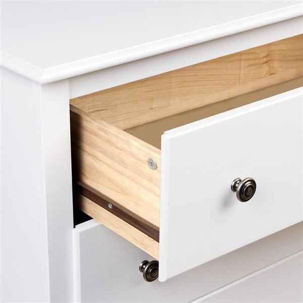 Prepac Monterey Nightstand - 2 Drawers - 23.25-in x 21.75-in x 16-in - White