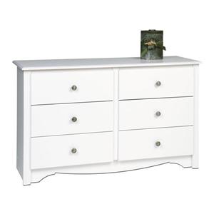 Prepac Monterey White 6-Drawer Dresser