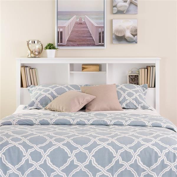 Prepac White Full/Queen Platform Storage Headboard