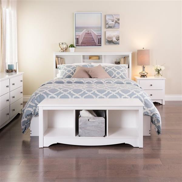 Prepac White Full/Queen Platform Storage Headboard