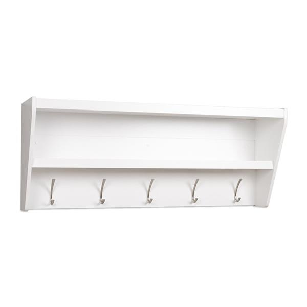 Prepac White 5 Hook Wall Mounted Coat Rack Wucw 0500 1 Rona