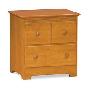 Atlantic Furniture Windsor 2 Drawer Night Stand Caramel