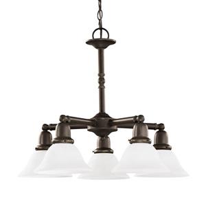 Sea Gull Lighting Sussex 5-Light Heirloom Bronze Transitional Shaded Chandelier