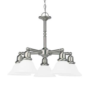 Sea Gull Lighting Sussex 5-Light Brushed Nickel Transitional Shaded Chandelier