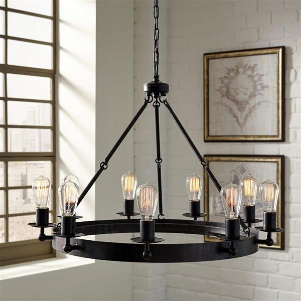 Generation Lighting RavenWood Manor 9-Light Stardust Transitional Candle Chandelier