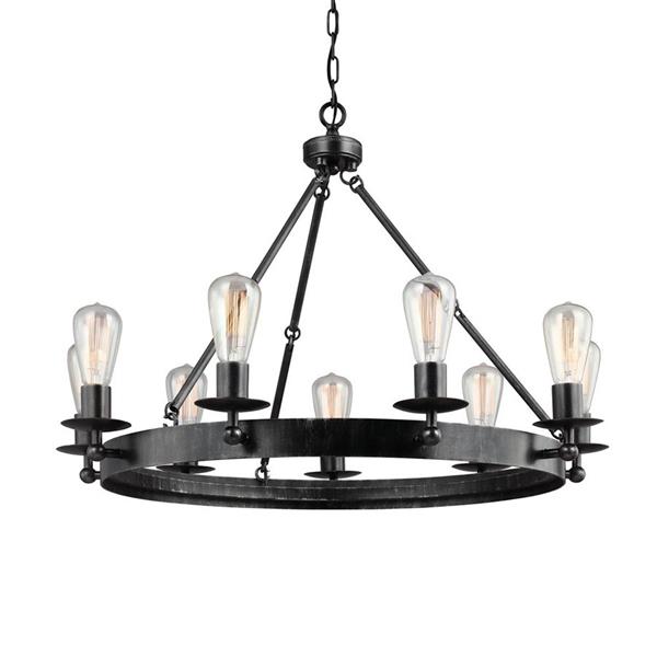 Generation Lighting RavenWood Manor 9-Light Stardust Transitional Candle Chandelier