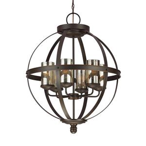 Sea Gull Lighting Sfera Autumn Bronze Transitional Mercury Glass Orb Pendant